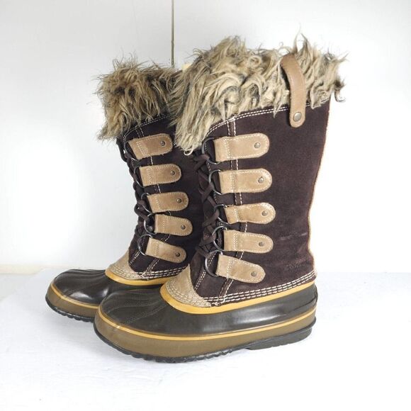 Sorel women's Joan Of Arctic Brown Size 8 Waterproof Insulated Winter Boots - Picture 1 of 12